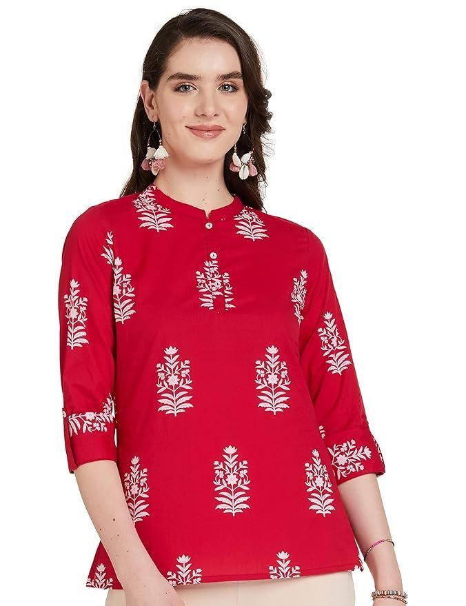 81IeAvggIIL._SY879_.jpg Women Cotton Kurta - Image 1